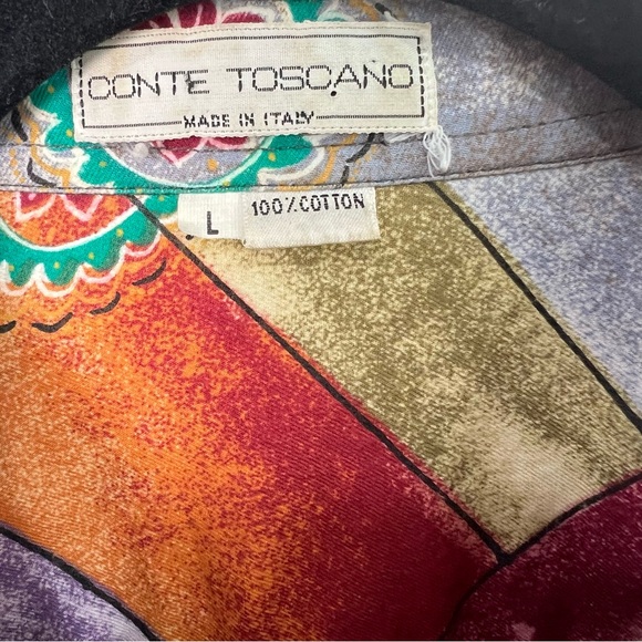 Vibrant Multicolor Men's Casual Button Down Shirt - Picture 5 of 10